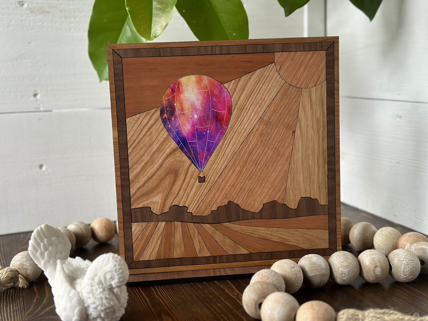 Hot Air Balloon Decor Two Piece Set | Shelf Sitter or Wall Sign Art