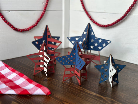 3-D Patriotic Stars Table Decor