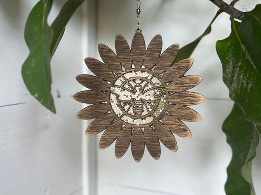 Sunflower Honey Bee Suncatcher | Ornament