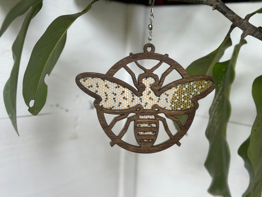 Vintage Honey Bee Suncatcher | Ornament